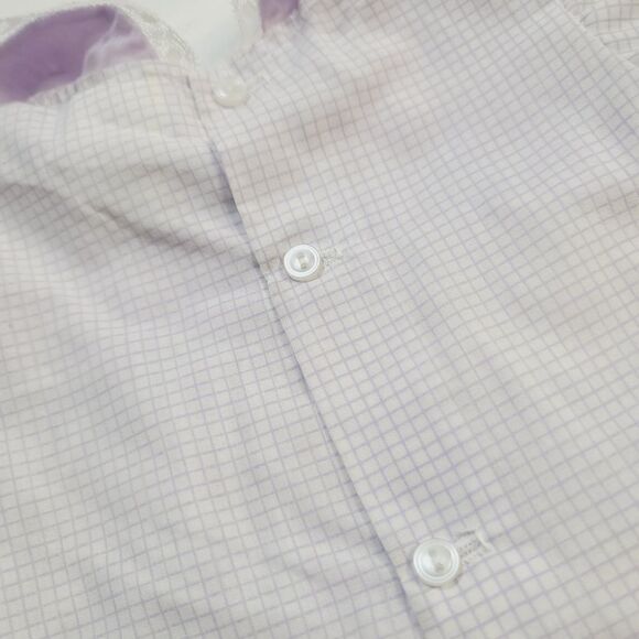 Vintage 90s Pastel Purple Checked Baby Girl Dress Elephant Hearts Balloons - Picture 8 of 10